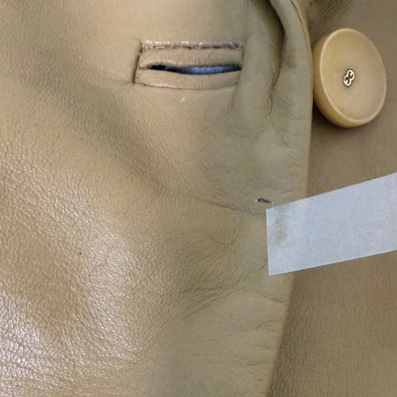 Escada Light Brown Lambskin Leather Blazer - 36 - Picture 10 of 14